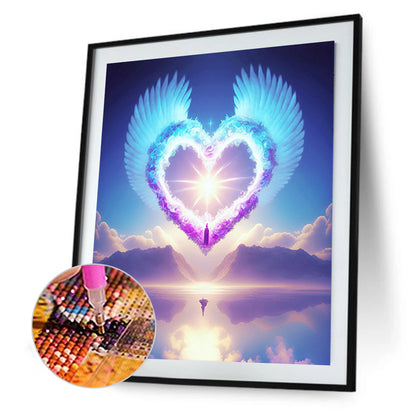 Angel Wings Halo - Full Round Drill Diamond Painting 30*40CM