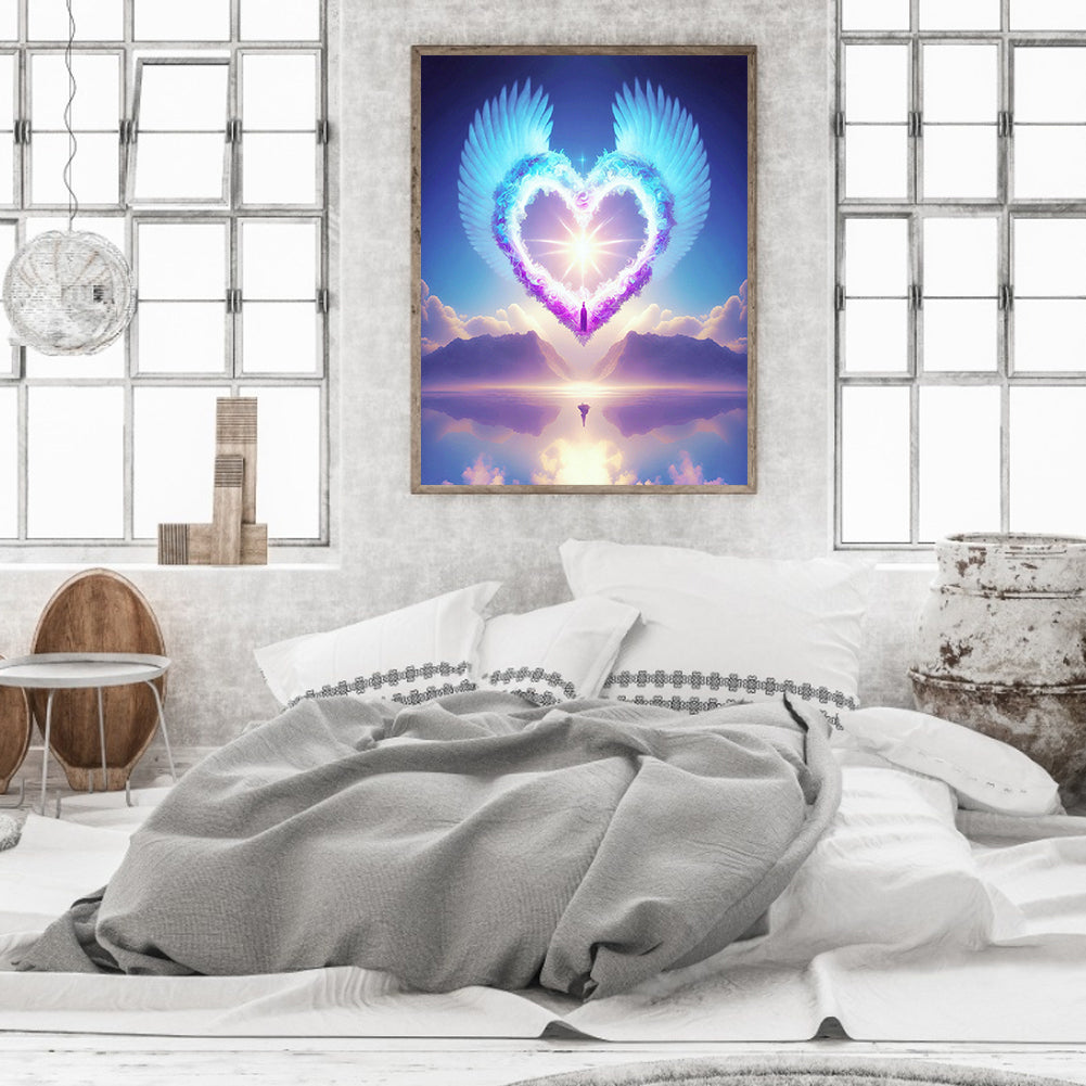 Angel Wings Halo - Full Round Drill Diamond Painting 30*40CM