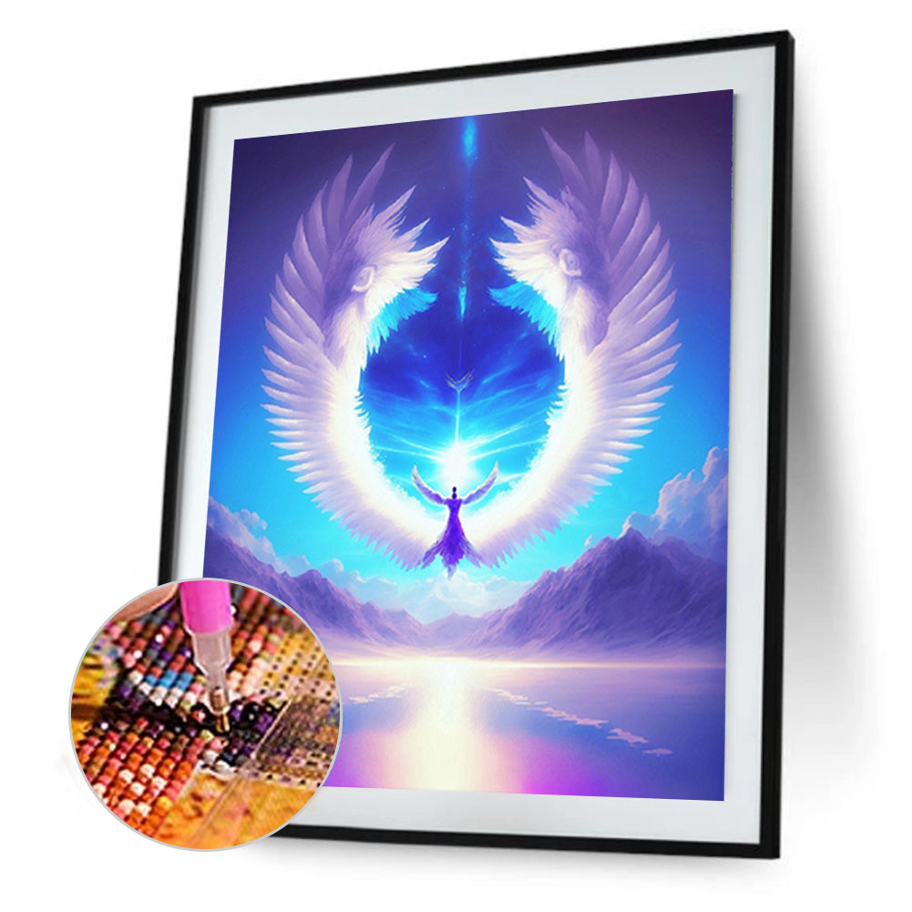 Angel Wings Halo - Full Round Drill Diamond Painting 30*40CM