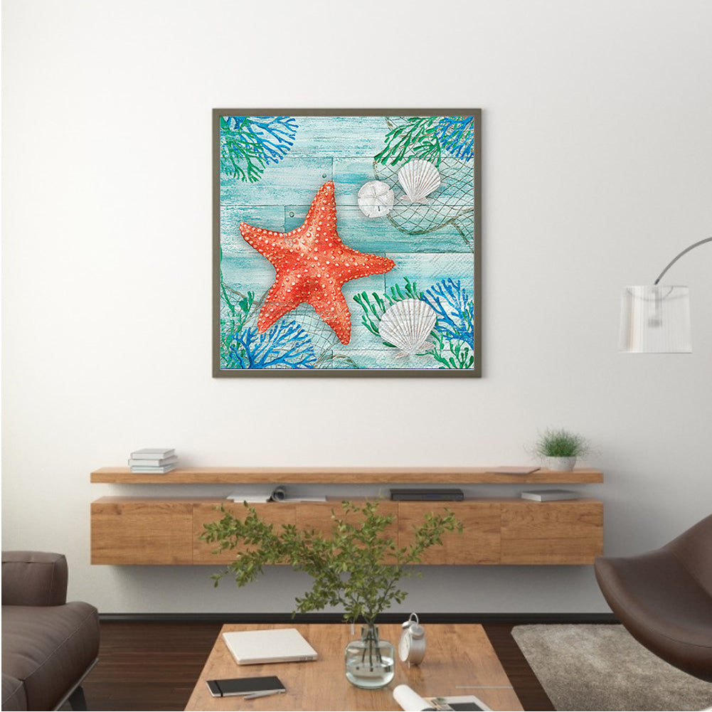 Sea Starfish - Full Round Drill Diamond Painting 40*40CM