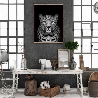 Black And White Leopard - Full Round Drill Diamond Painting 40*50CM