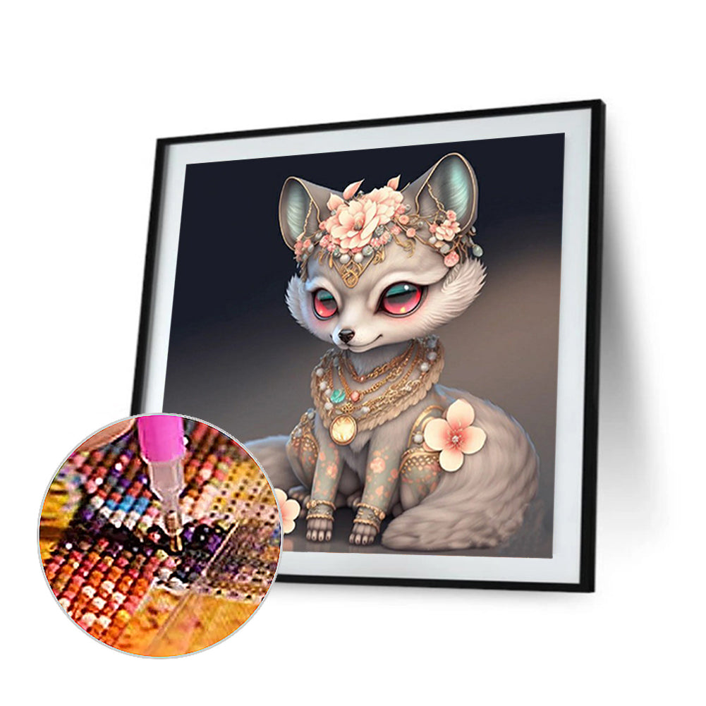 Little Fox - Full Round Drill Diamond Painting 30*30CM