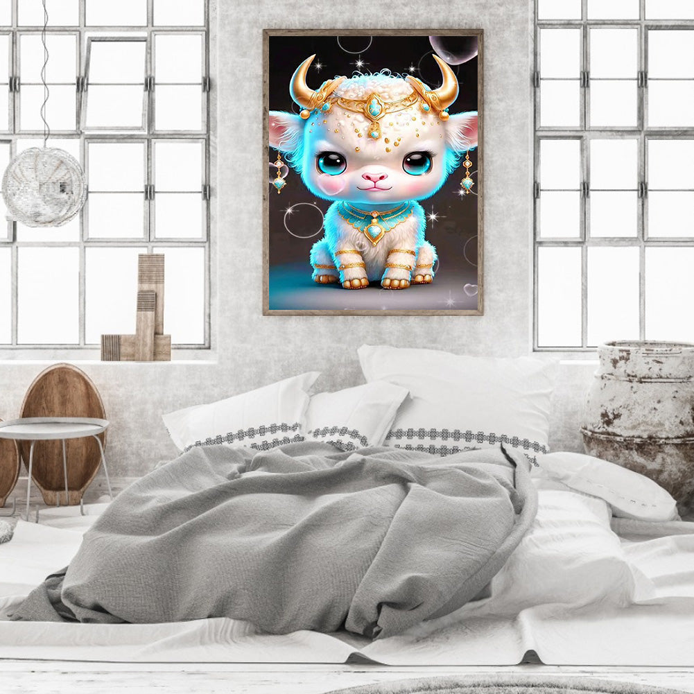 12 Zodiac Ox - Full Round Drill Diamond Painting 30*40CM