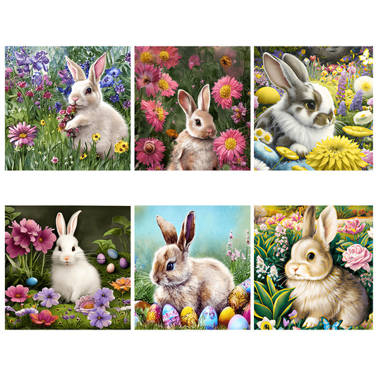 Easter Bunny Rabbit - Full Round Drill Diamond Painting 30*30CM