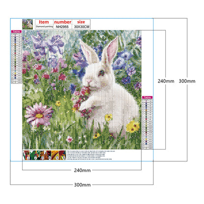 Easter Bunny Rabbit - Full Round Drill Diamond Painting 30*30CM