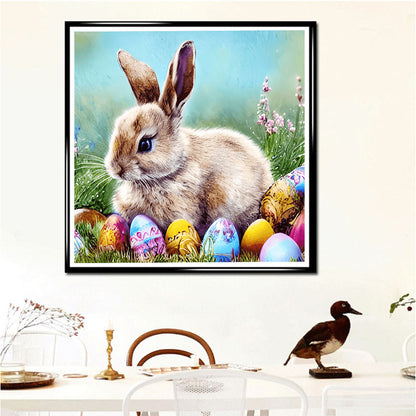 Easter Bunny Rabbit - Full Round Drill Diamond Painting 30*30CM