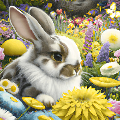 Easter Bunny Rabbit - Full Round Drill Diamond Painting 30*30CM