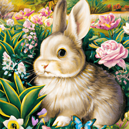 Easter Bunny Rabbit - Full Round Drill Diamond Painting 30*30CM