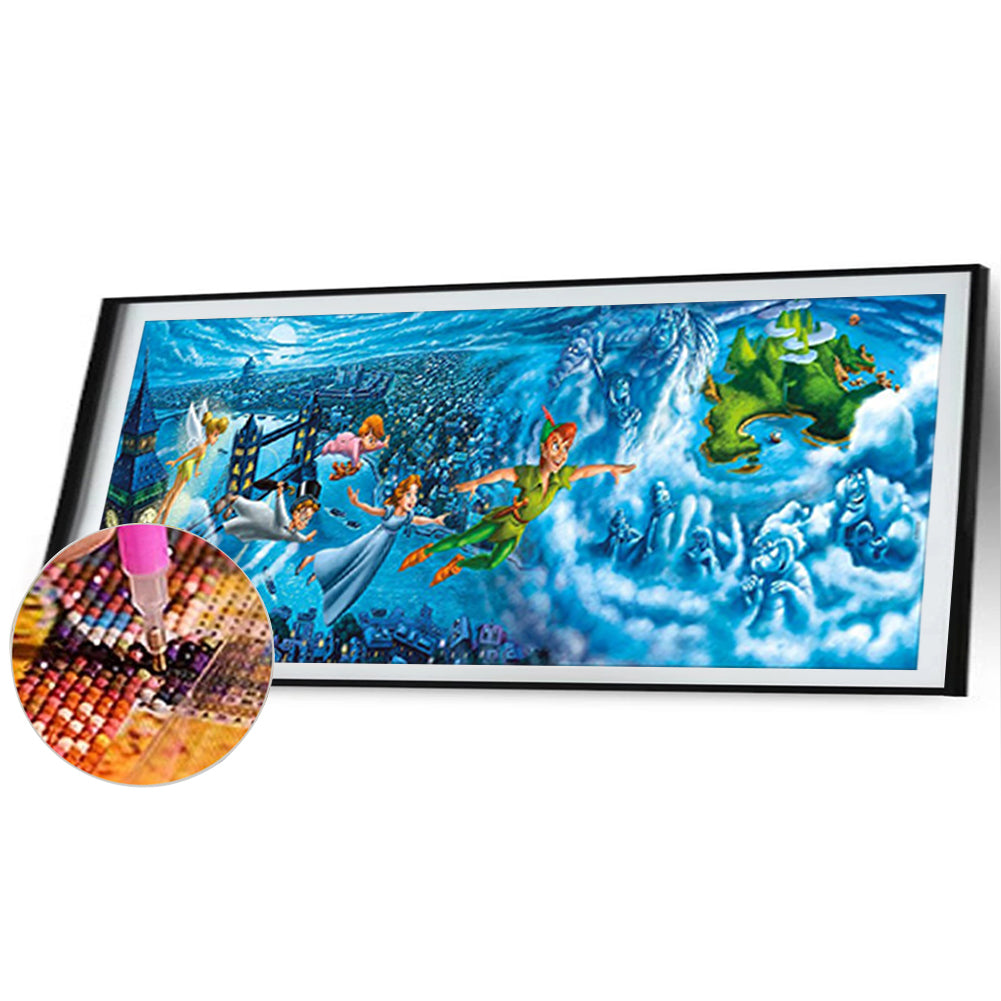 Disney Peter Pan And Wendy - Full Round Drill Diamond Painting 80*30CM