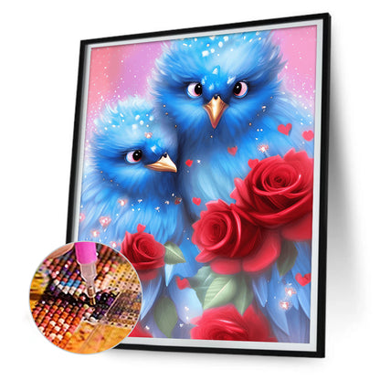 Rose Bluebird - Full Round Drill Diamond Painting 30*40CM