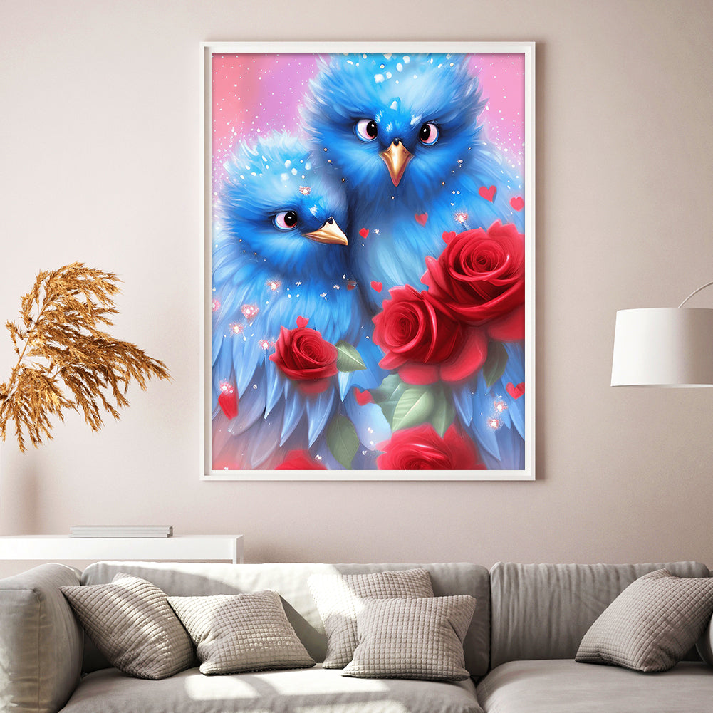 Rose Bluebird - Full Round Drill Diamond Painting 30*40CM