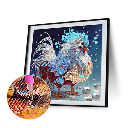 Chinese Zodiac - Rooster - Special Shaped Drill Diamond Painting 30*30CM