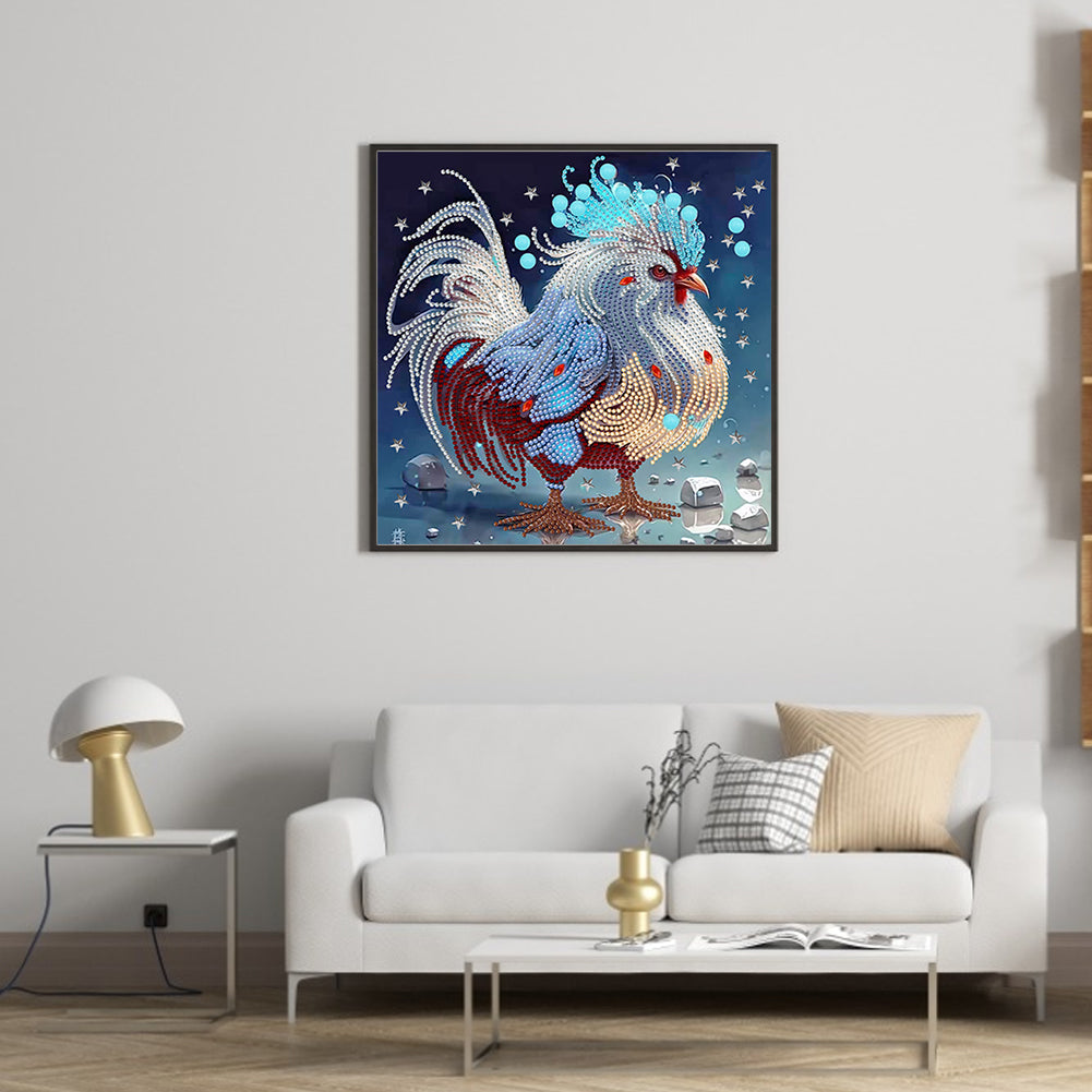 Chinese Zodiac - Rooster - Special Shaped Drill Diamond Painting 30*30CM