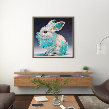 Chinese Zodiac - Rabbit - Special Shaped Drill Diamond Painting 30*30CM