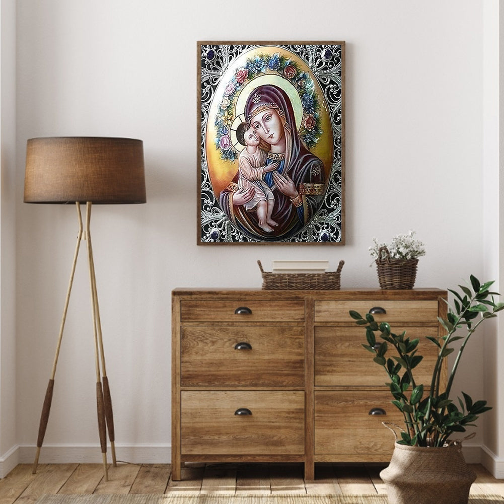 Virgin Mary - Full Round Drill Diamond Painting 30*40CM