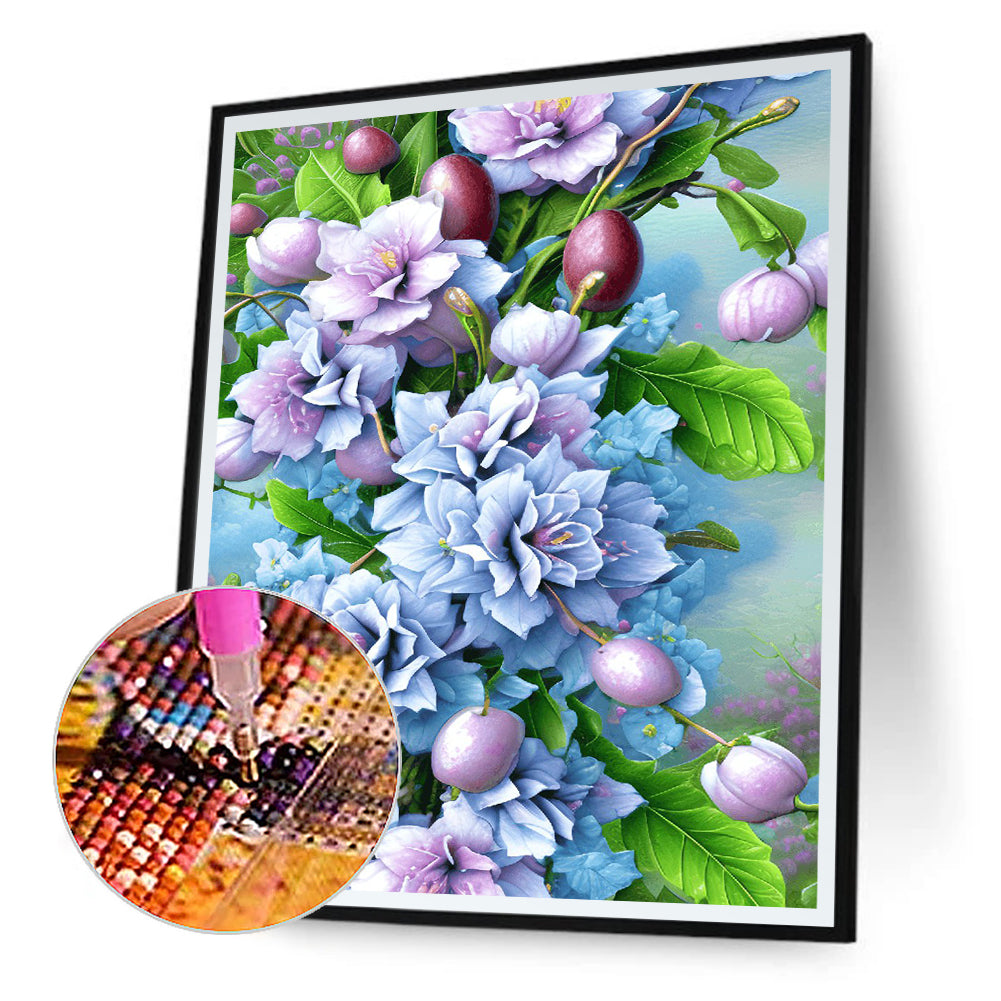 Pink Purple Bouquet - Full Round Drill Diamond Painting 30*40CM