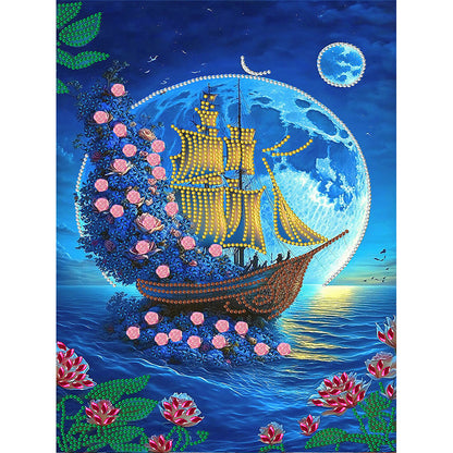 Dream Seaside Sea Cruise - Special Shaped Drill Diamond Painting 30*40CM