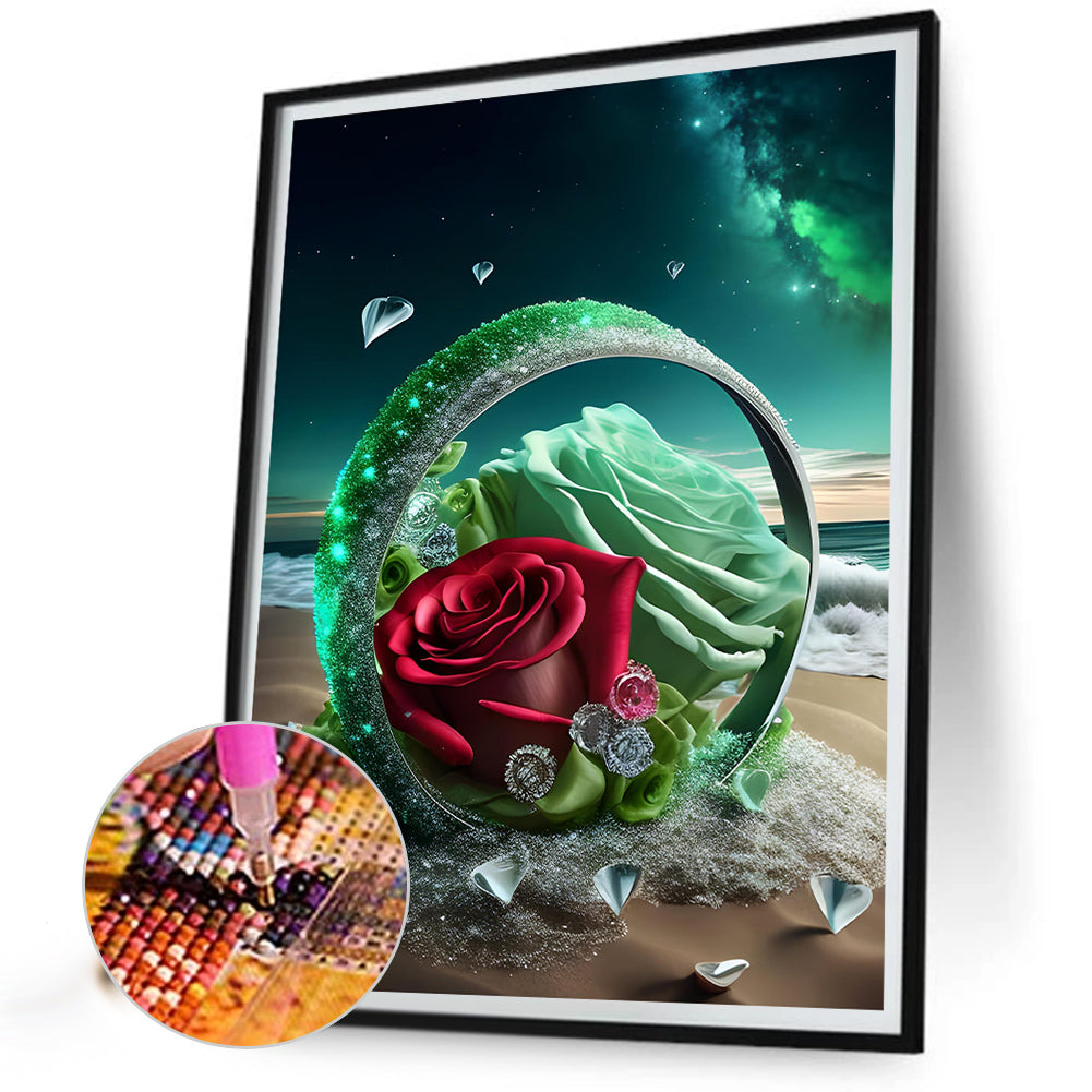 Ring Rose - Full Round Drill Diamond Painting 30*40CM