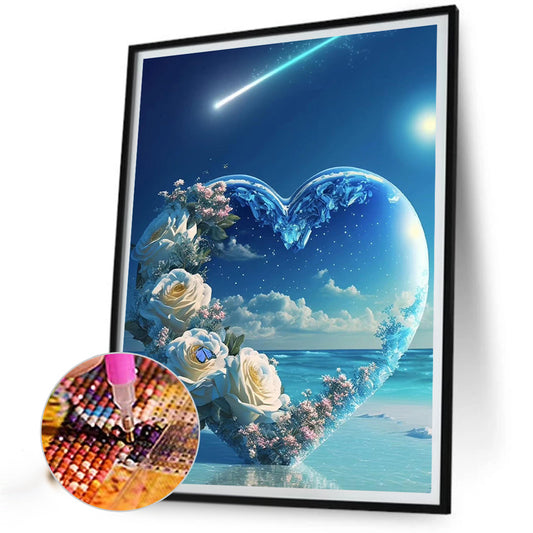 Beach Love - Full Round Drill Diamond Painting 30*40CM