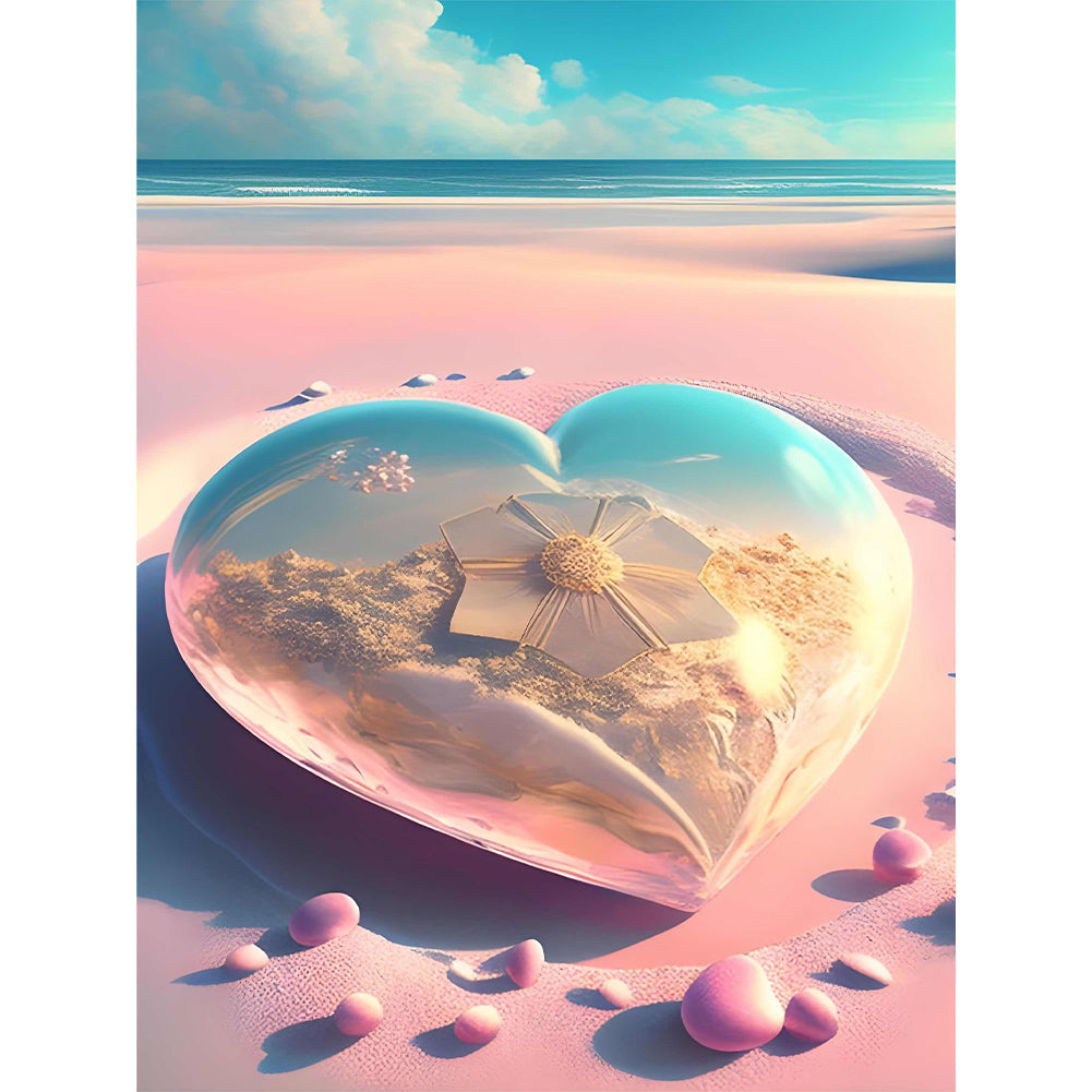 Beach Love - Full Round Drill Diamond Painting 30*40CM