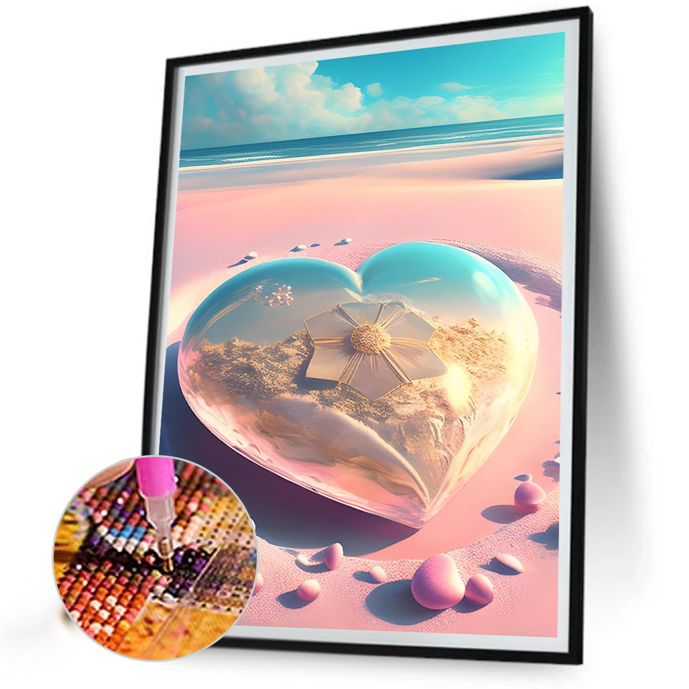 Beach Love - Full Round Drill Diamond Painting 30*40CM