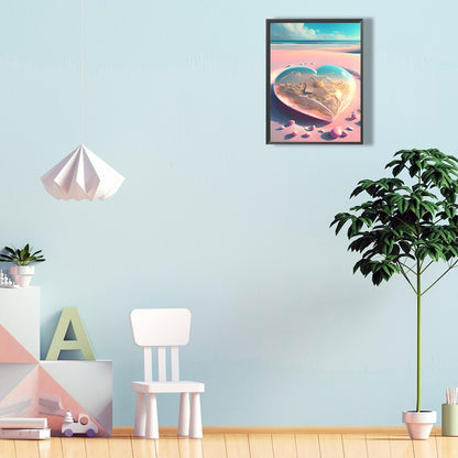 Beach Love - Full Round Drill Diamond Painting 30*40CM