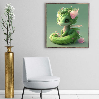 Fantasy Green Dragon - Full Square Drill Diamond Painting 30*30CM