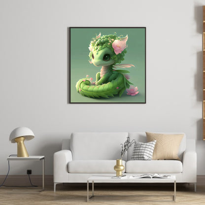 Fantasy Green Dragon - Full Square Drill Diamond Painting 30*30CM