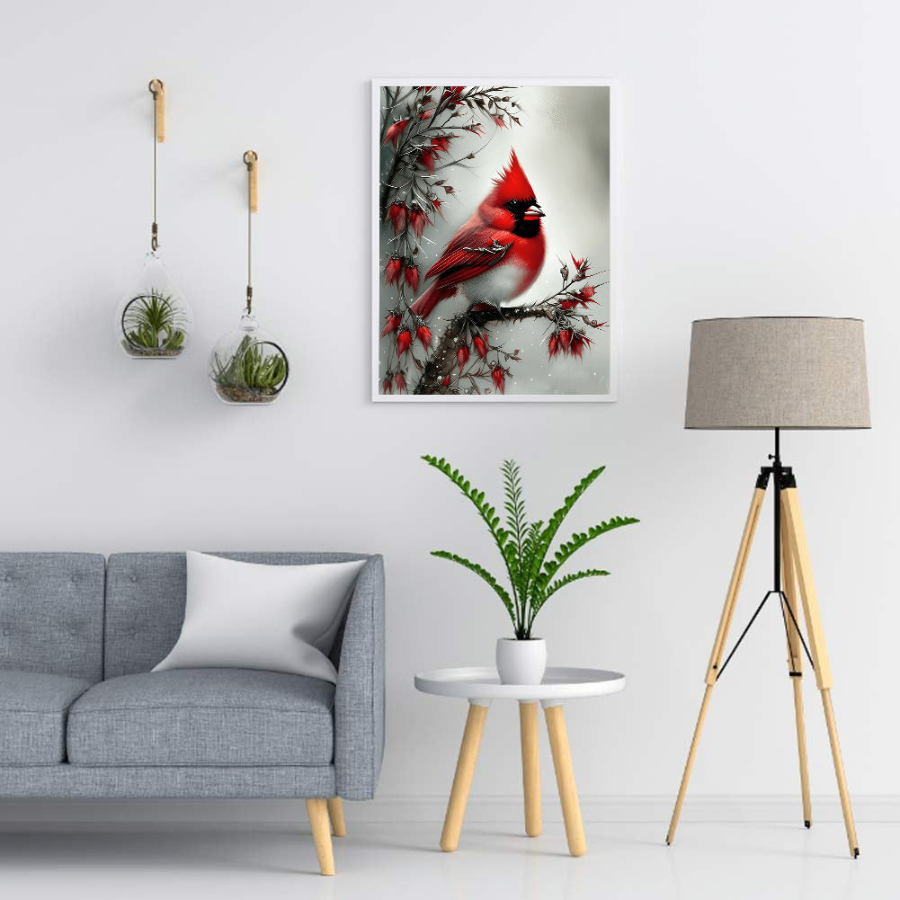 Cardinal Bird - Full Square Drill Diamond Painting 30*40CM