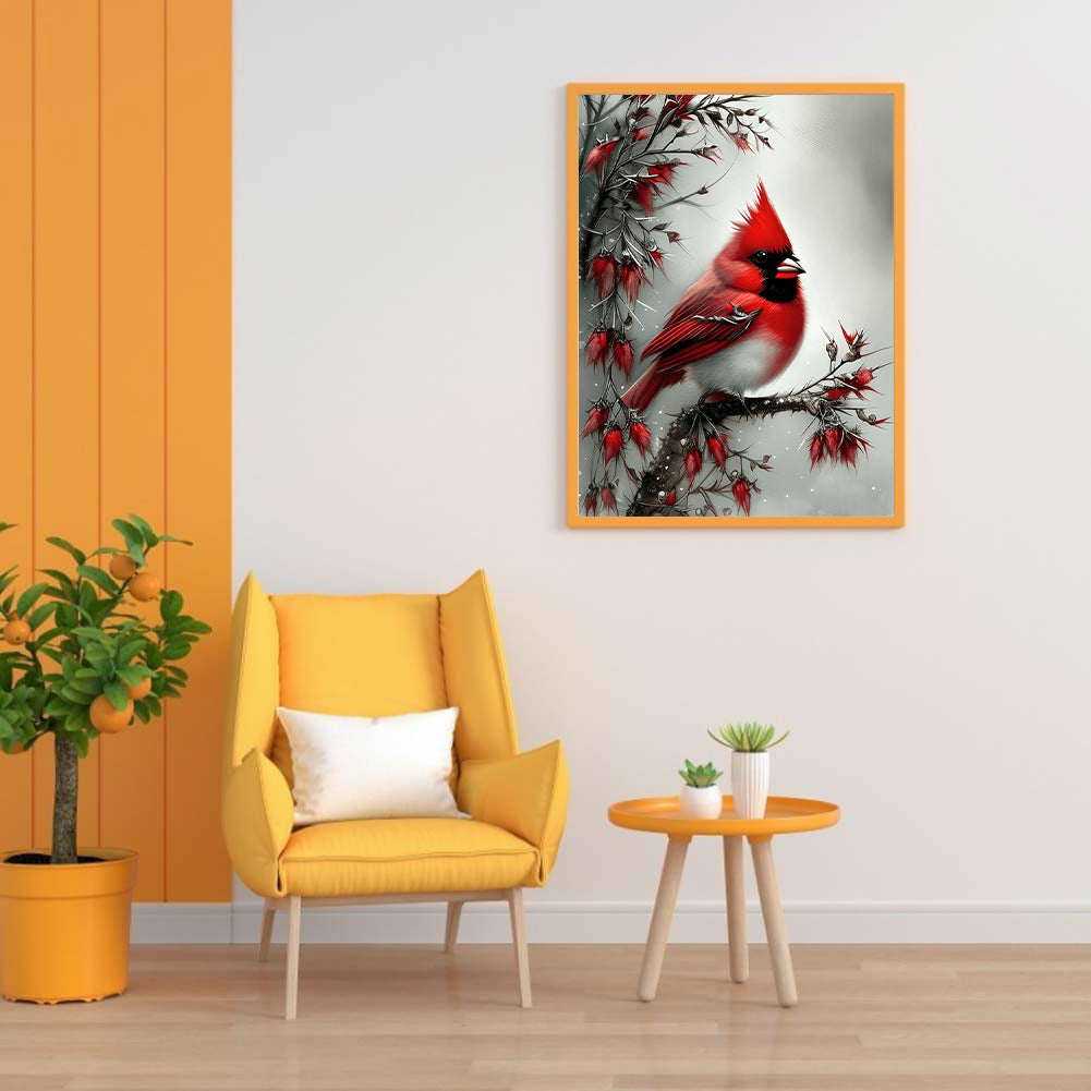 Cardinal Bird - Full Square Drill Diamond Painting 30*40CM