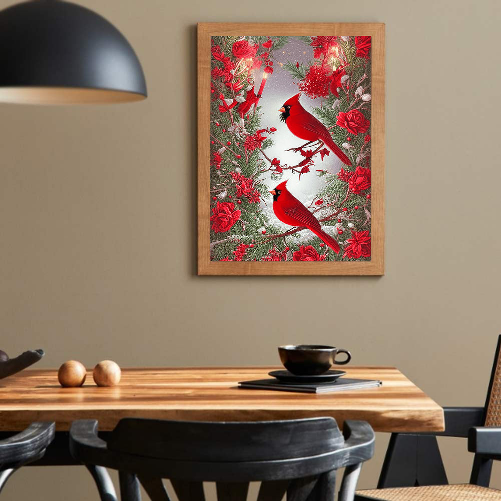 Cardinal Bird - Full Square Drill Diamond Painting 30*40CM