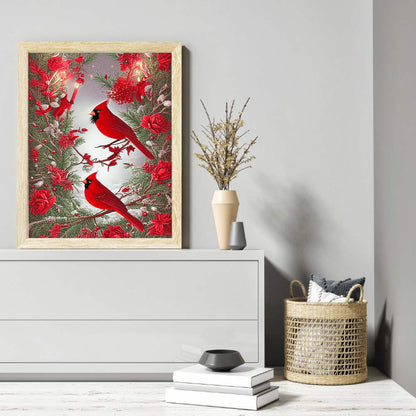 Cardinal Bird - Full Square Drill Diamond Painting 30*40CM