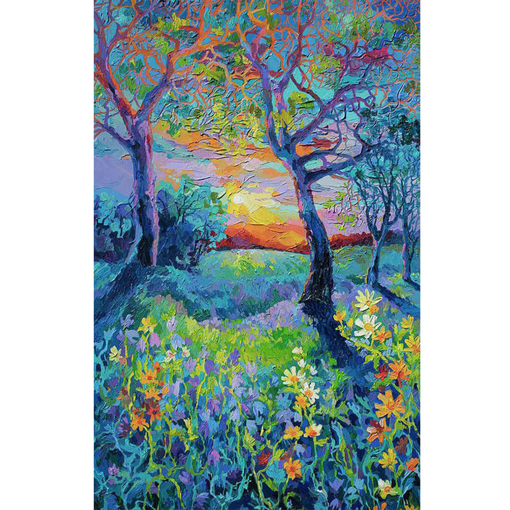 Autumn Forest - Full Round Drill Diamond Painting 30*45CM