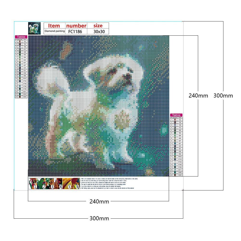 Zodiac Dog - Full Square Drill Diamond Painting 30*30CM