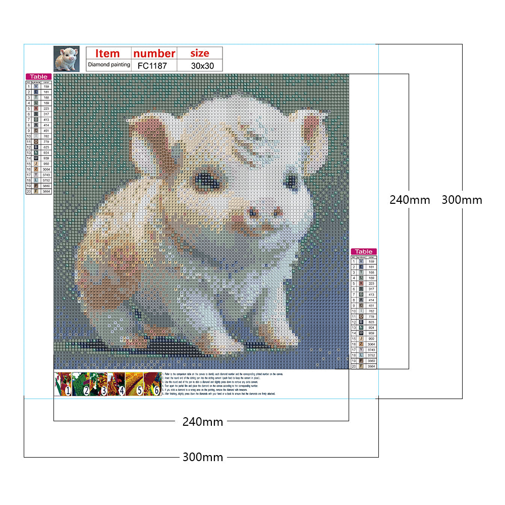 Zodiac Pig - Full Square Drill Diamond Painting 30*30CM