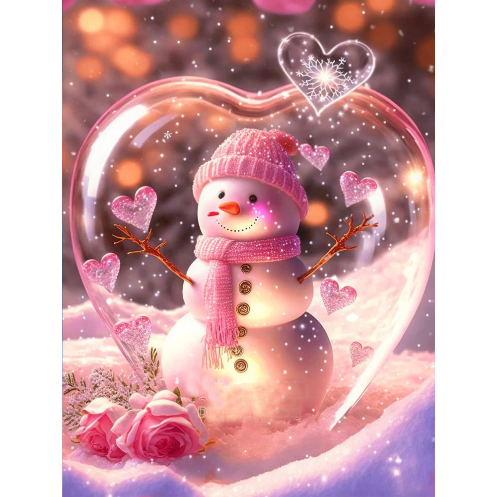 Fantasy Cartoon Snowman - Full Round Drill Diamond Painting 30*40CM