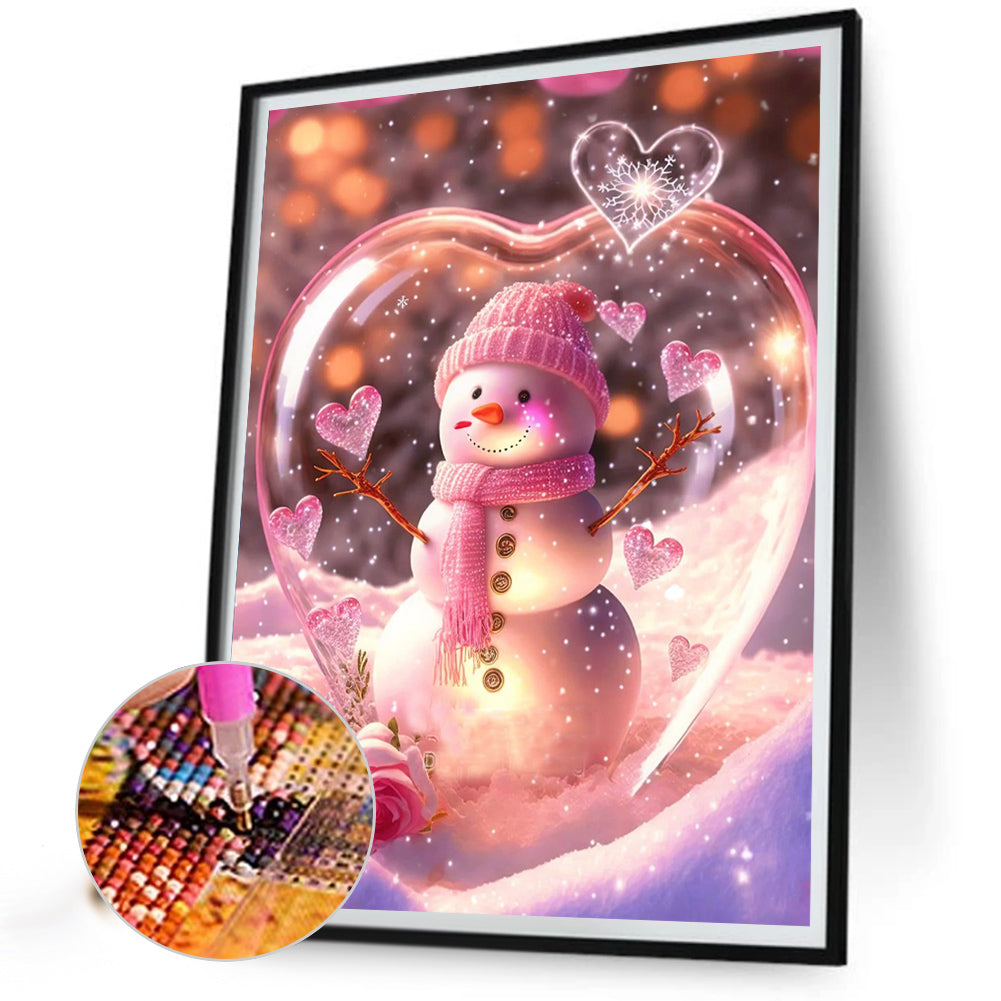 Fantasy Cartoon Snowman - Full Round Drill Diamond Painting 30*40CM