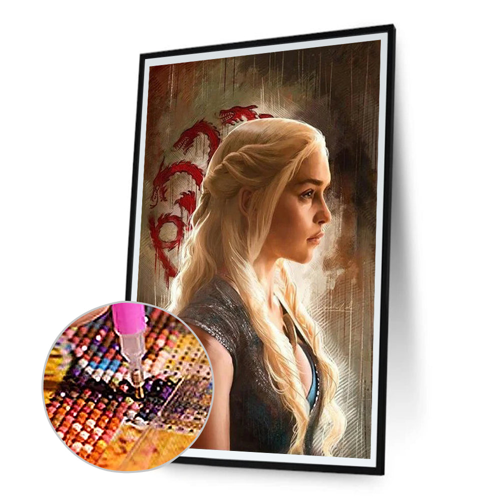 Daenerys Targaryen - Full Round Drill Diamond Painting 40*60CM