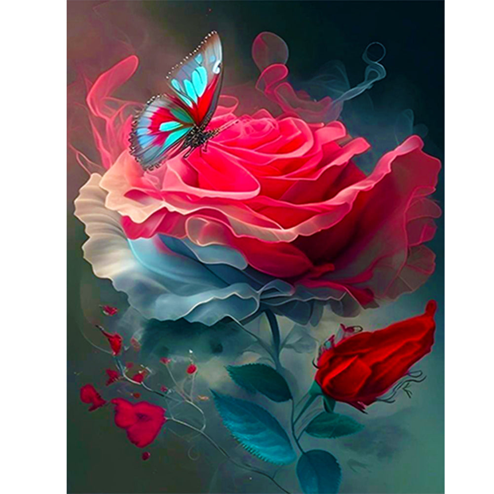 Smoke Rose - Full Round Drill Diamond Painting 30*40CM