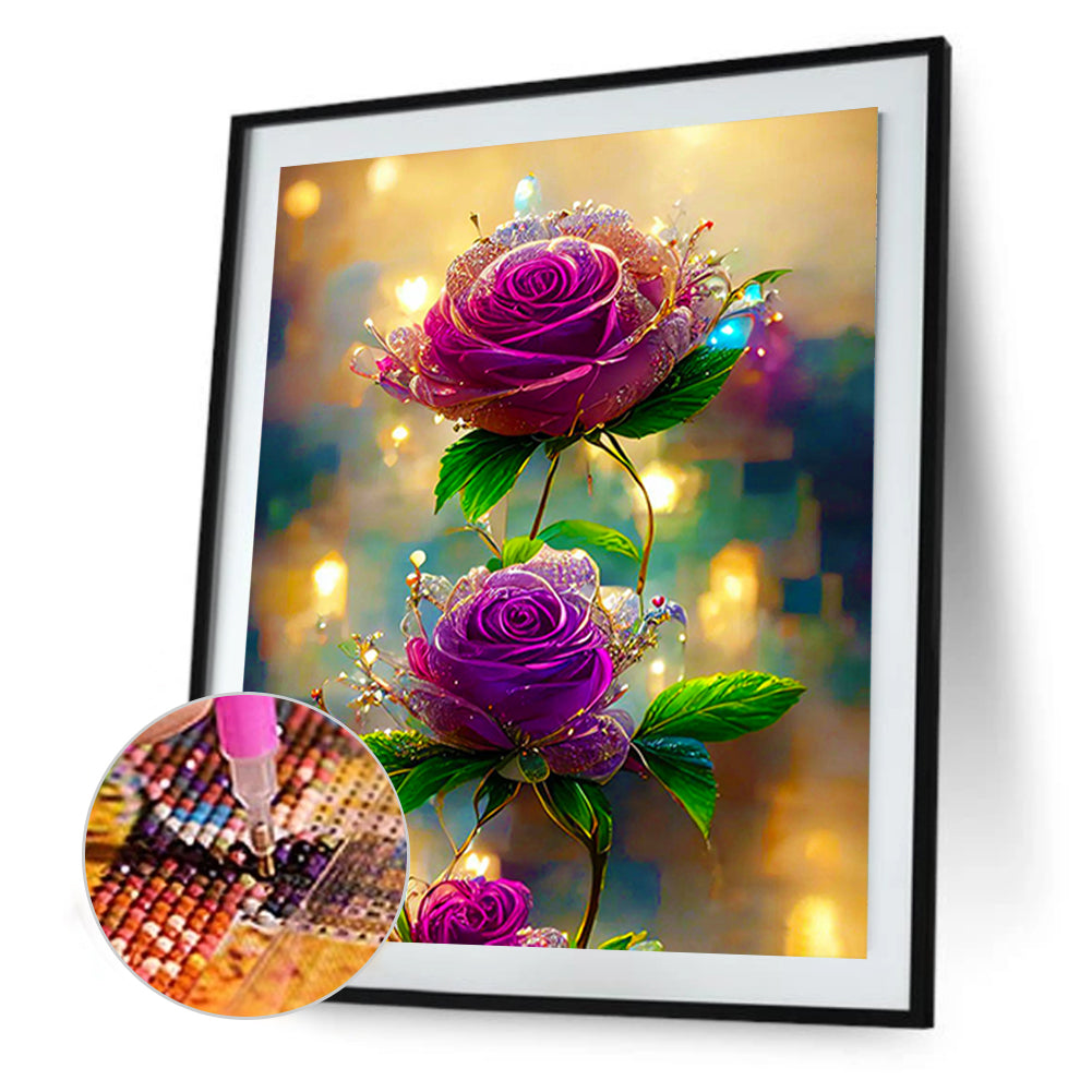 Smoke Rose - Full Round Drill Diamond Painting 30*40CM