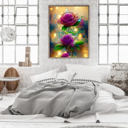 Smoke Rose - Full Round Drill Diamond Painting 30*40CM