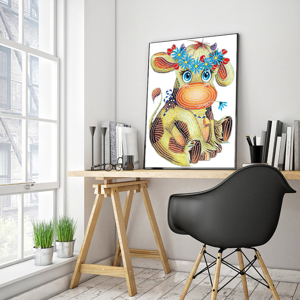 The Cow - Special Shaped Drill Diamond Painting 30*40CM