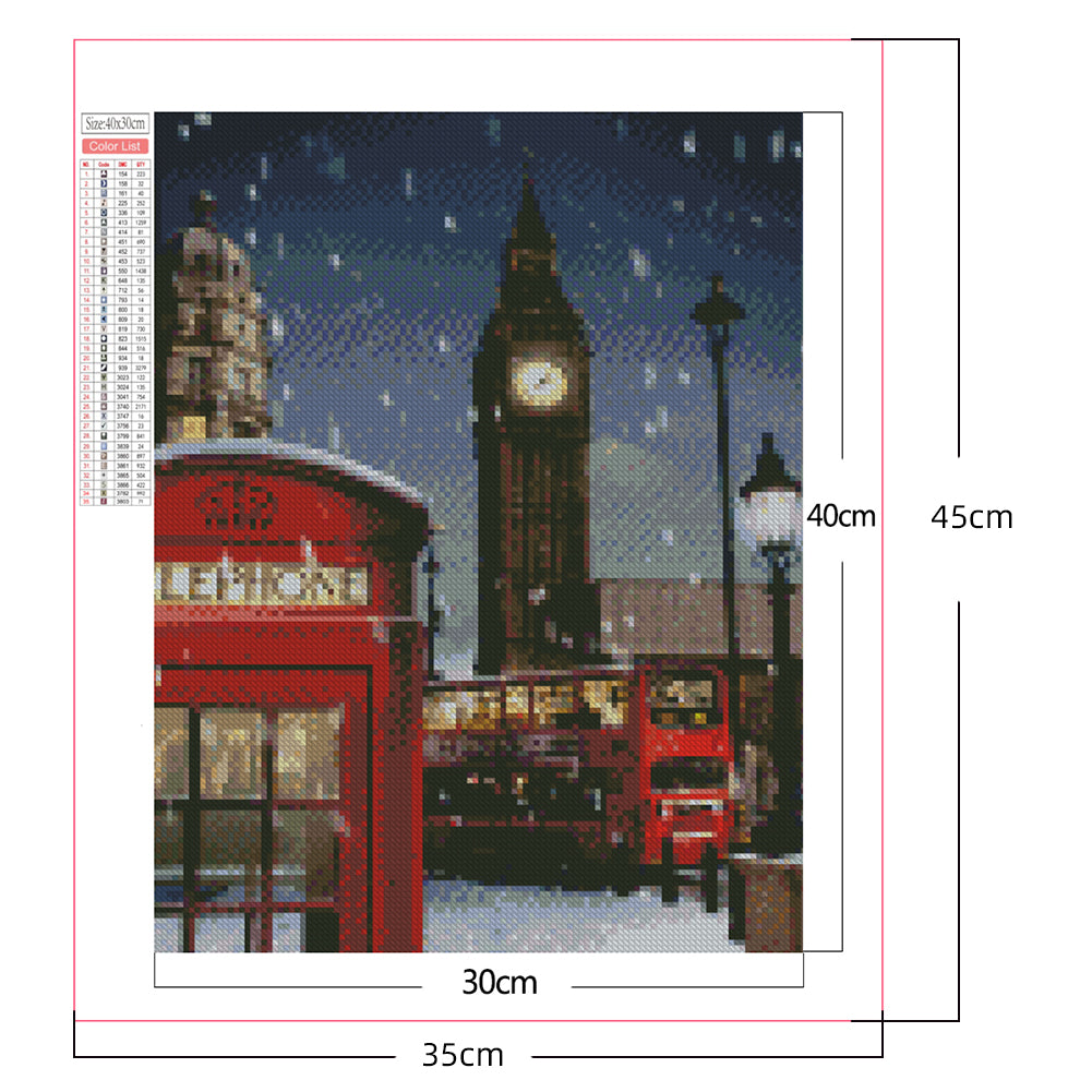 London Big Ben - Full Square Drill Diamond Painting 30*40CM