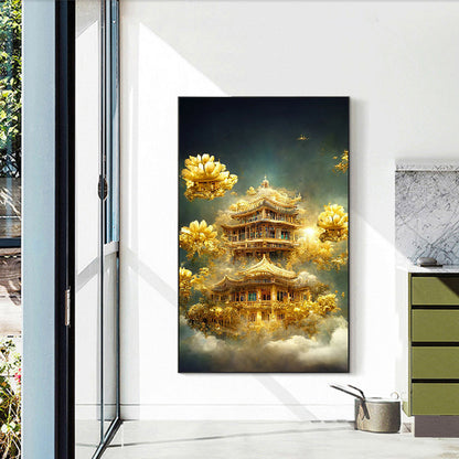 Fantasy Golden Castle - Full Round Drill Diamond Painting 40*60CM