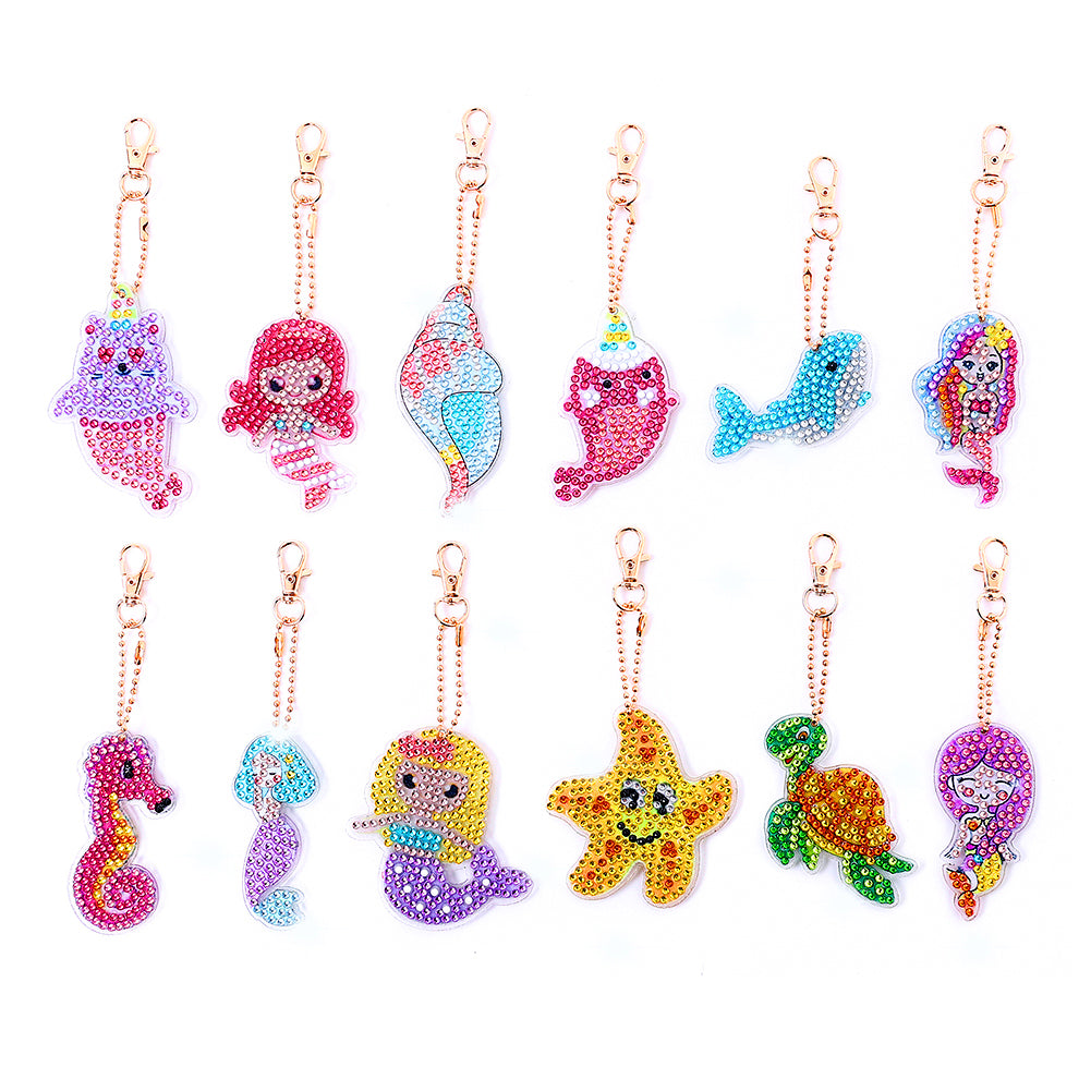 DIY Keychains Craft 12pcs Sea Creatures