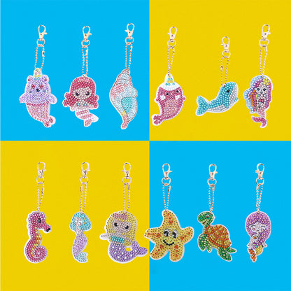 DIY Keychains Craft 12pcs Sea Creatures