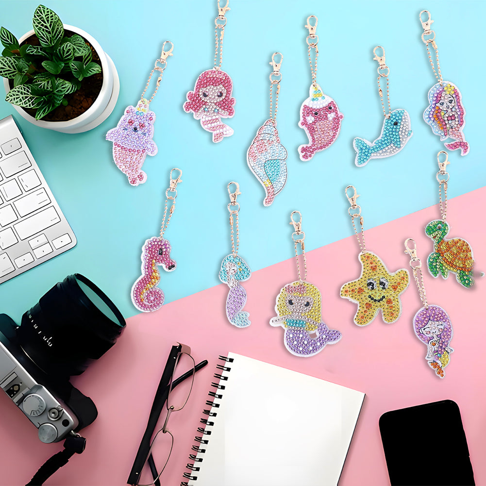 DIY Keychains Craft 12pcs Sea Creatures