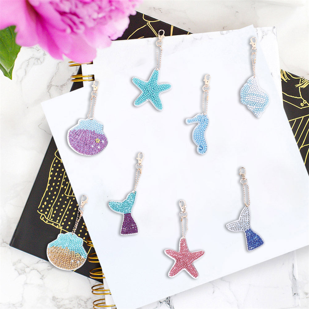 DIY Keychains Craft 24pcs Sea Shell