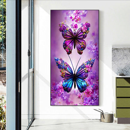 Dream Crystal Butterfly - Full Round Drill Diamond Painting 40*70CM