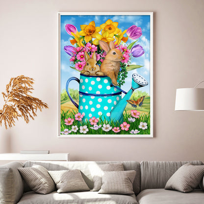 Easter Bunny - Full Round Drill Diamond Painting 30*40CM